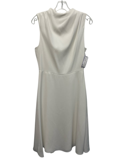 Black Halo Size 4 Cream White Faded Fabric Tag Sleeveless High Neck Dress Cream White / 4
