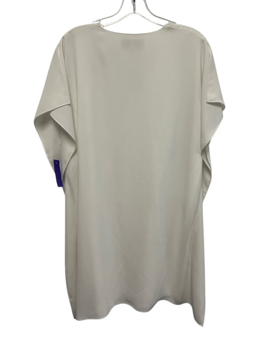 Anna Cate Size S Cream White Polyester Short split sleeve V Neck Kaftan Dress Cream White / S
