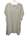 Anna Cate Size S Cream White Polyester Short split sleeve V Neck Kaftan Dress Cream White / S