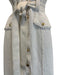 Aje Size 8 Cream White Cotton Sleeveless Frayed Edge Button Front Blazer Dress Cream White / 8