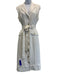 Aje Size 8 Cream White Cotton Sleeveless Frayed Edge Button Front Blazer Dress Cream White / 8