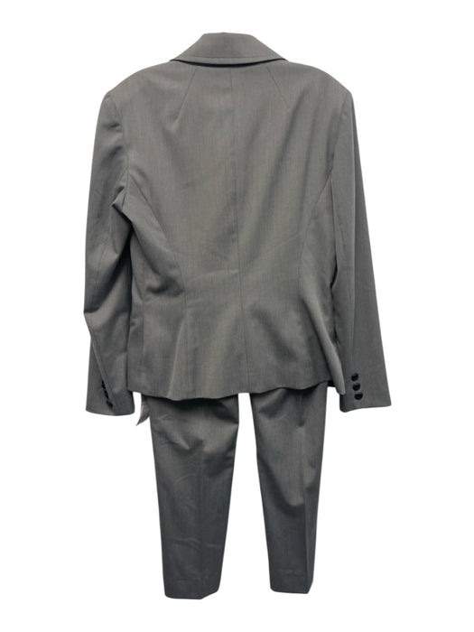 St. John Collection Size 6 Gray Polyester Blend Herringbone One Button Pant Set Gray / 6