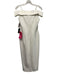 Adrianna Papell Size 4 White Polyester Blend Off Shoulder Satin Side Slit Gown White / 4