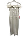 Adrianna Papell Size 4 White Polyester Blend Off Shoulder Satin Side Slit Gown White / 4