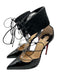 Christian Louboutin Shoe Size 36 Black & Nude Patent Leather Fur Stiletto Pumps Black & Nude / 36