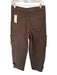 Zara Size 4 Dark Brown Cotton High Waist Barrell Leg Cargo Pockets Jeans Dark Brown / 4