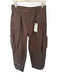 Zara Size 4 Dark Brown Cotton High Waist Barrell Leg Cargo Pockets Jeans Dark Brown / 4