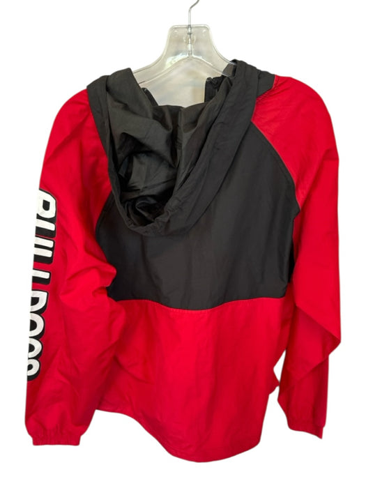 Champion Size L Red & Black Nylon UGA Half Zip Windbreaker Men's Jacket Red & Black / L