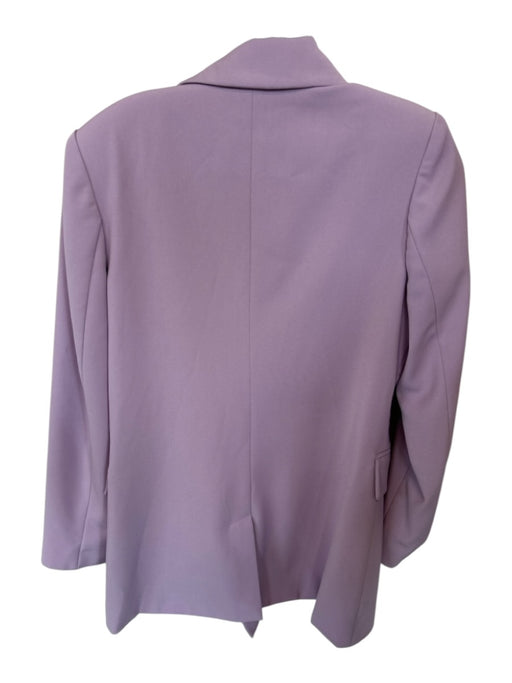 7 For All Mankind Size S Lavender Synthetic Shoulder Pads Long Blazer Lavender / S