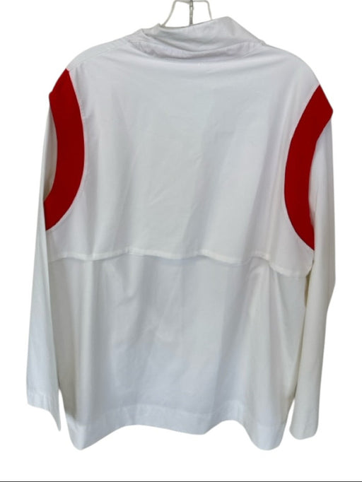 Nike Size XXL White & Red Nylon Zip Up UGA Men's Jacket White & Red / XXL