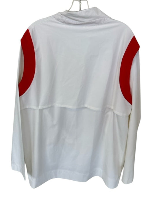Nike Size XXL White & Red Nylon Zip Up UGA Men's Jacket White & Red / XXL