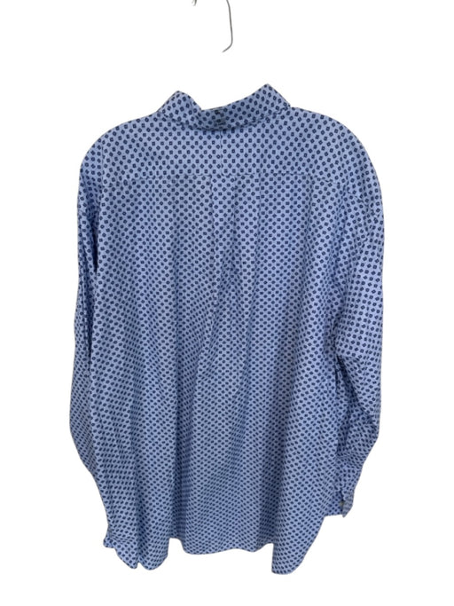 Ralph Lauren Size 3XB Blue & White Cotton Striped Button Down Men's Shirt Blue & White / 3XB
