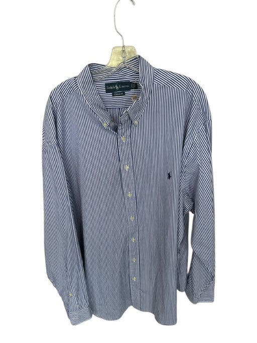 Ralph Lauren NWT Size 2XB Blue & Navy Cotton Flowers Button Down Men's Shirt Blue & Navy / 2XB