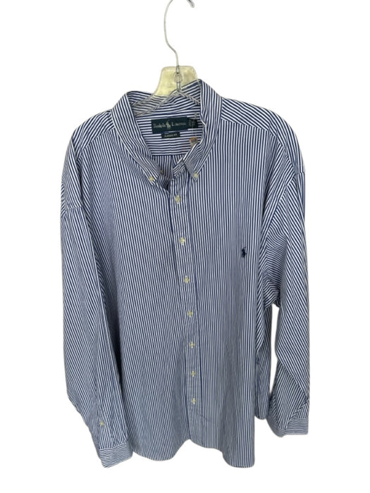 Ralph Lauren NWT Size 2XB Blue & Navy Cotton Flowers Button Down Men's Shirt Blue & Navy / 2XB