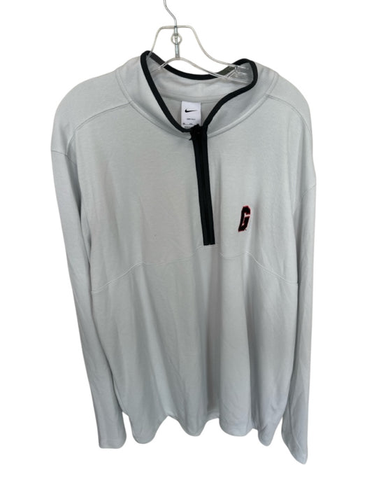 Nike Gray & Black Polyester UGA Half Zip Athletic Men's Pullover Gray & Black / 3XL