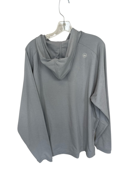 Peter Millar NWT Gray & Red Polyester Heathered Long Sleeve Athletic Hoodie Gray & Red / XXL