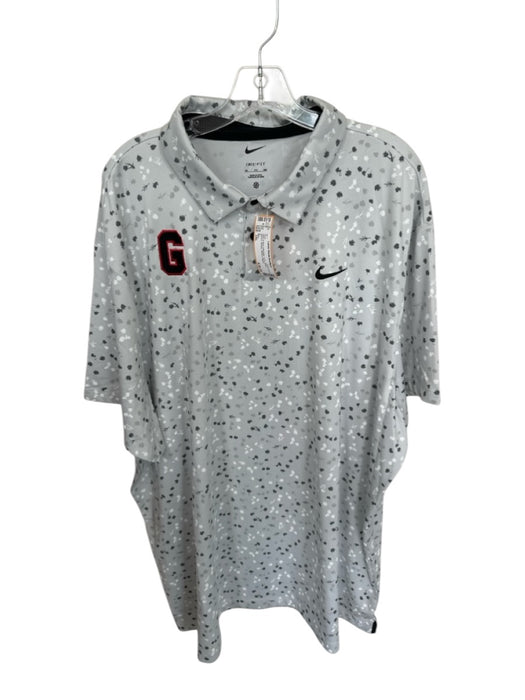 Nike Size 3XL Gray & Red Polyester UGA Athletic Men's Polo Gray & Red / 3XL