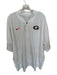 Nike White & Red Polyester UGA Short Sleeve Half Zip Men's Pullover White & Red / 3XL