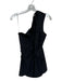 Banana Republic Size 8P Black Cotton Blend Sleeveless One Shoulder Mini Dress Black / 8P