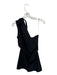 Banana Republic Size 8P Black Cotton Blend Sleeveless One Shoulder Mini Dress Black / 8P