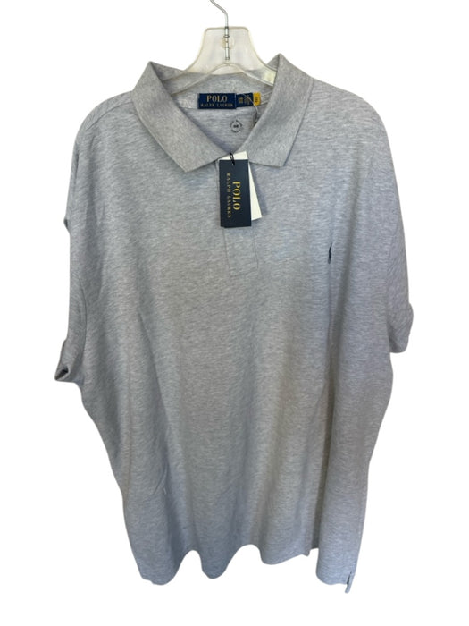 Polo Ralph Lauren NWT Size 3XB Light Gray Cotton Heathered Men's Polo Light Gray / 3XB