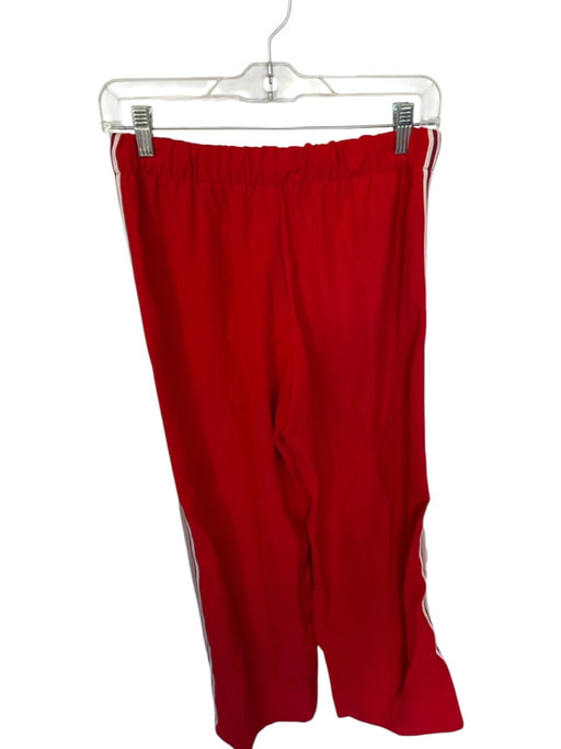 Zara Size M Red & White Polyester Drawstring Side Stripe Wide Leg Pants Red & White / M