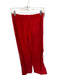 Zara Size M Red & White Polyester Drawstring Side Stripe Wide Leg Pants Red & White / M