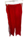Zara Size M Red & White Polyester Drawstring Side Stripe Wide Leg Pants Red & White / M