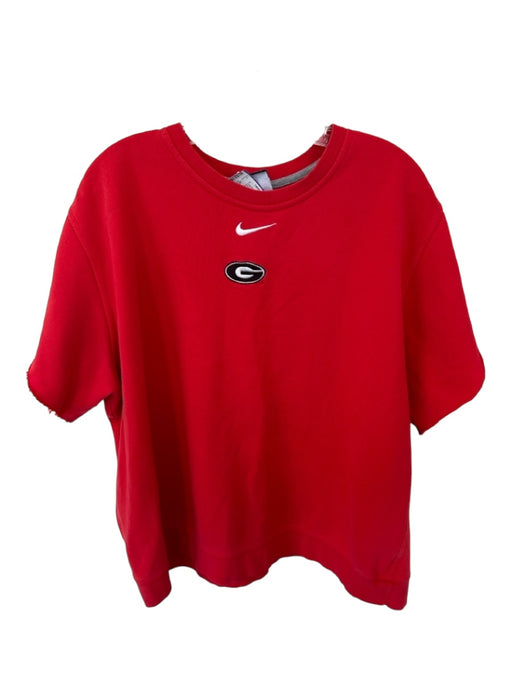 Nike Size 3XL Red & Black Cotton UGA Athletic Men's Sweatshirt 3XL