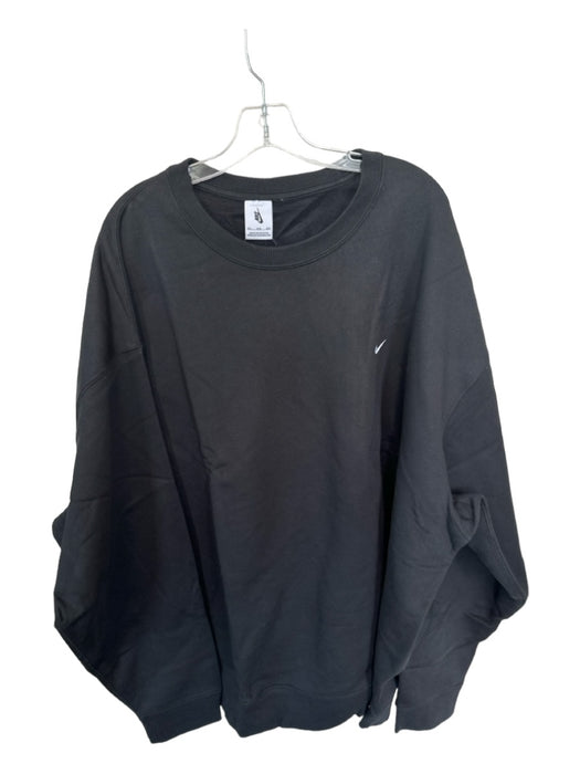 Nike Size 4XL Black & White Cotton Athletic Sweatshirt Black & White / 4XL