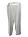 Trina Turk Size 10 Ivory Polyester & Viscose Straight Leg Side Zip Pants Ivory / 10