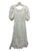 Ulla Johnson Size 4 White Cotton Short Puff Sleeve Smocked Detail Dress White / 4