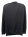 St John Caviar Size S Black Wool V Neck Button Up Gold button Cardigan Black / S