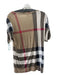 Burberry Size M Brown, Black & Red Viscose & Linen Blend Novacheck Boat Neck Top Brown, Black & Red / M