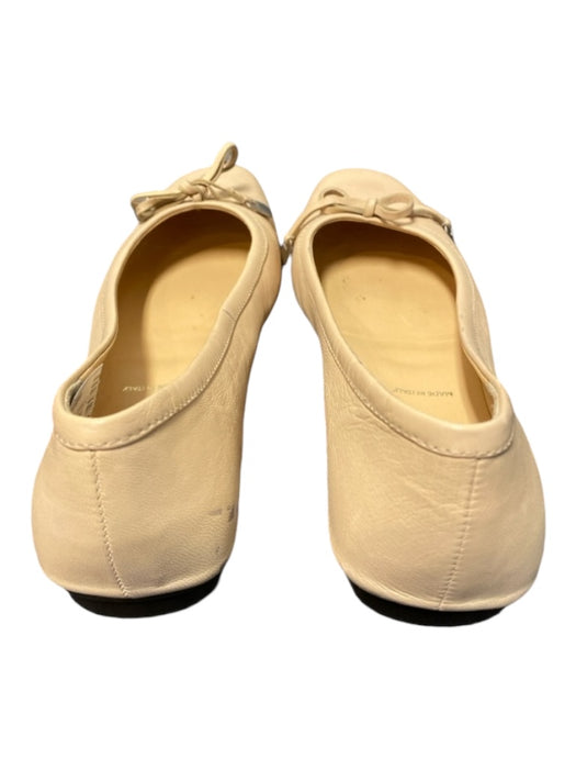 Prada Shoe Size 36.5 Tan Leather Slip On Bow Detail Square Toe Flats Tan / 36.5