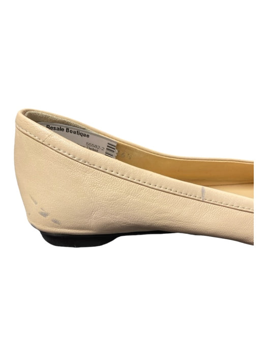 Prada Shoe Size 36.5 Tan Leather Slip On Bow Detail Square Toe Flats Tan / 36.5