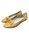 Ferragamo Shoe Size 7 Tan Leather Almond Toe Silver Hardware Slip On Flats Tan / 7