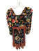 By Anthropologie Size 0 Black & Multi Polyester Long Sleeve Botanical Maxi Dress Black & Multi / 0