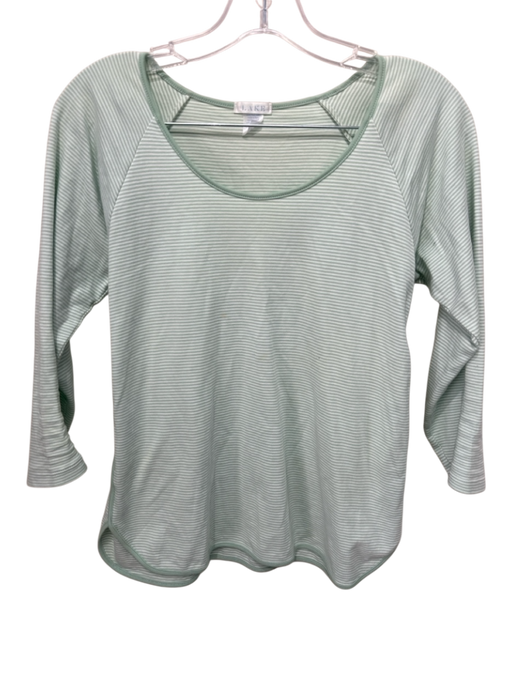 Lake Size XXS Green White & Black Pima Cotton Stripe Curved Hem Pant Set Green White & Black / XXS