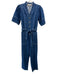 Sea New York Size 0 Medium & Dark Wash Cotton Short Sleeve Button Up Jumper Medium & Dark Wash / 0