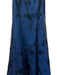 Papell Boutique Size 6 Blue & Black Taffeta Vegan Leather Overlay Formal Gown Blue & Black / 6