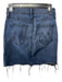 Mother Size 26 Dark Wash Cotton Denim High Rise Raw Hem Mini Skirt Dark Wash / 26