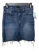 Mother Size 26 Dark Wash Cotton Denim High Rise Raw Hem Mini Skirt Dark Wash / 26