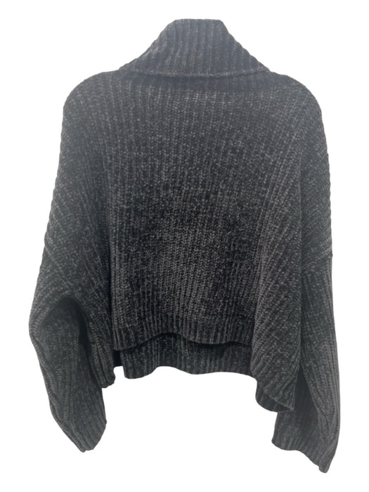 BlankNYC Size S Dark Gray Polyester Knit Turtleneck Long Sleeve Sweater Dark Gray / S