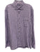 Turtleson Size L Purple & White Cotton Blend Plaid Flannel Long Sleeve Shirt Purple & White / L