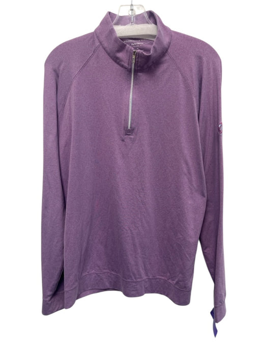 Holderness & Bourne Size M Purple Synthetic Solid Quarter Zip Long Sleeve Shirt Purple / M
