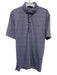Greyson Size M Purple & Navy Print Synthetic Striped Polo Men's Short Sleeve Purple & Navy Print / M