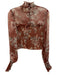 En Saison Size S Dusty Rose & white Polyester Long puff sleeve Floral Print Top Dusty Rose & white / S