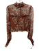 En Saison Size S Dusty Rose & white Polyester Long puff sleeve Floral Print Top Dusty Rose & white / S