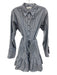 Apiece Apart Size S Blue & White Cotton Long Sleeve Stripe Buttons Dress Blue & White / S